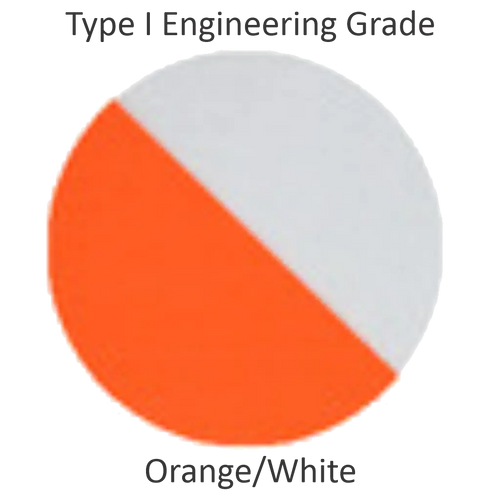 Pre-Striped Barricade Sheeting - Orange/White EG Type I - 11.75