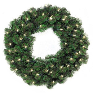 24" Pine Wreath Commercial Grade LED - Warm White | PK-4
