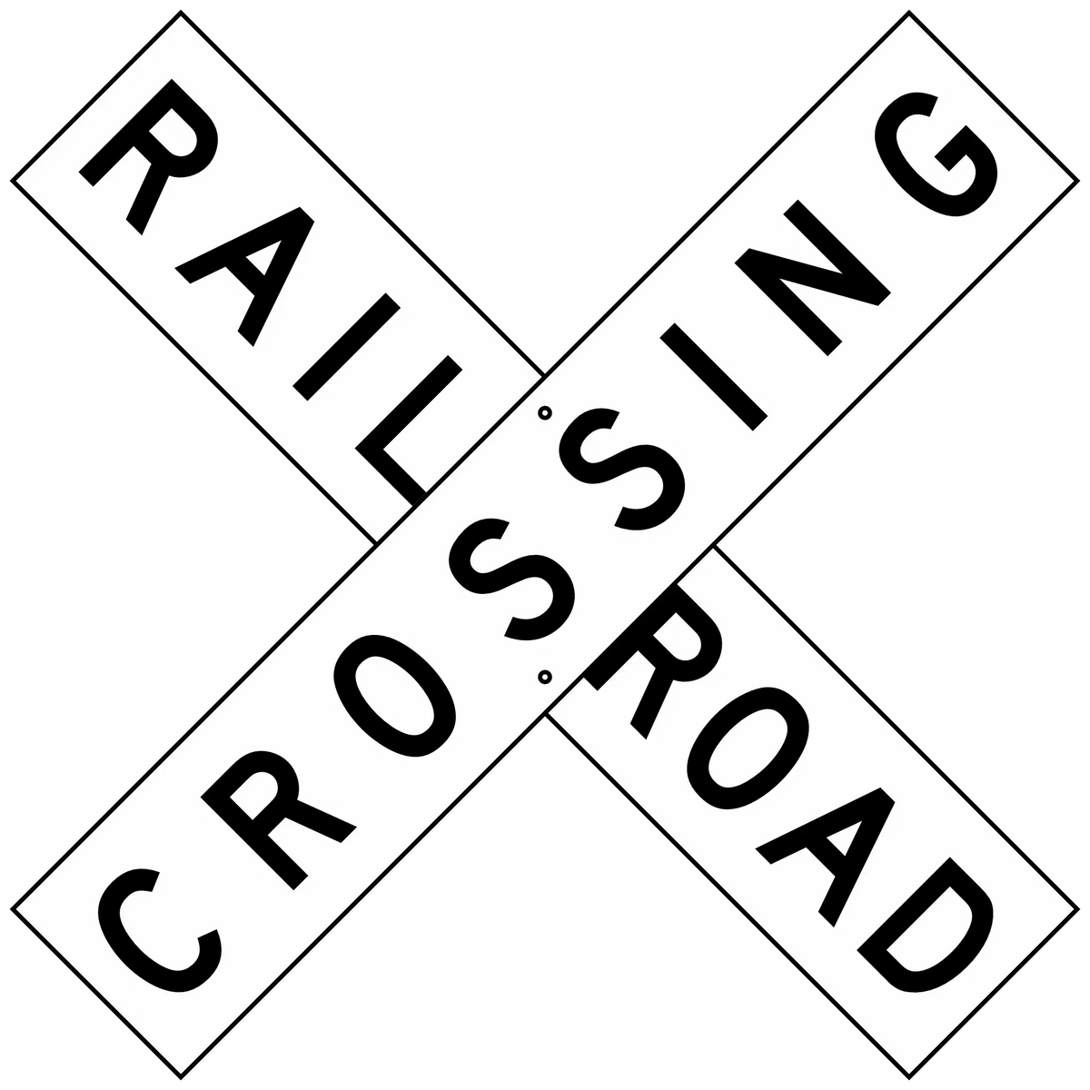 r15-1-railroad-crossing-sign-48-x9-evangeline-specialties for Free Printable Railroad Crossing Sign R15-1 Railroad Crossing Sign 48