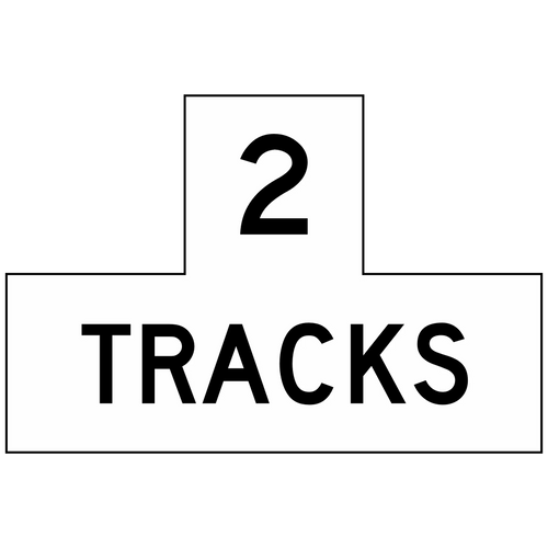 R15-2P 2 Tracks Railroad Sign 27