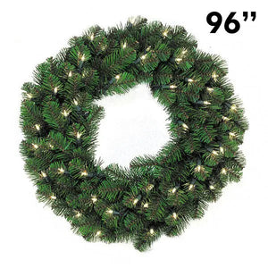 96" Pine Wreath - Commercial Grade LED - Warm White | PK-1