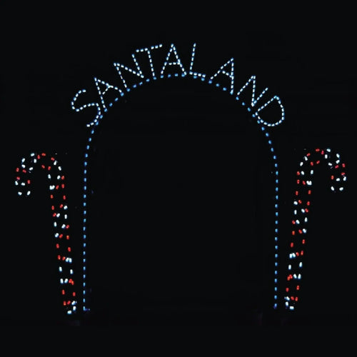 13' x 12' Santaland Arch with Candy Canes Lighted Yard Decoration