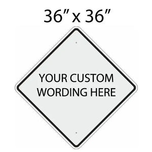 36" Diamond Custom Sign