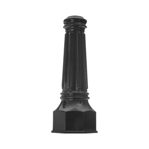 Decorative Two-Piece Base for 3"OD Round Poles - Black