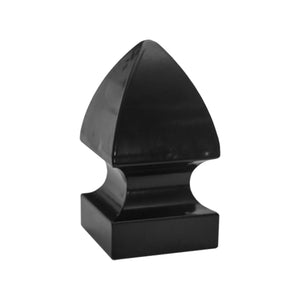 Point Finial for 4" Square Post - Black