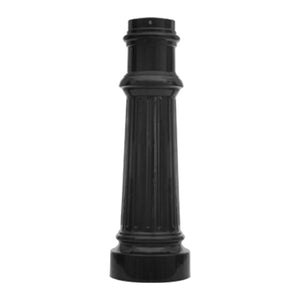 Decorative Two-Piece Base for 4"OD Round Poles - Black