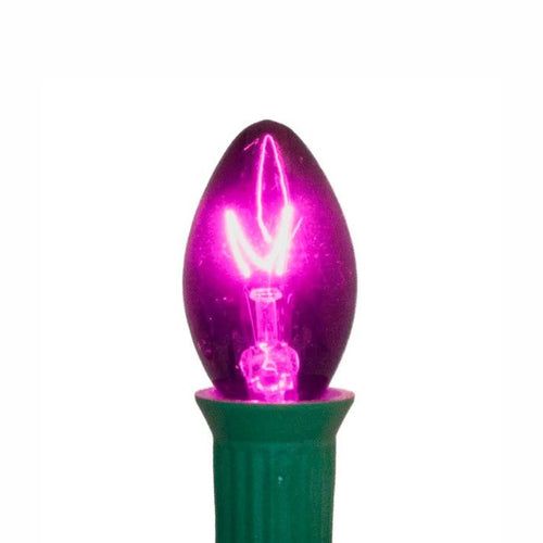 C7 Purple 5-Watt Incandescent Light Bulbs | Transparent | PK-25