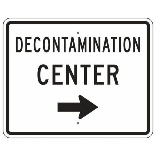EM-6D Decontamination Center Sign 30