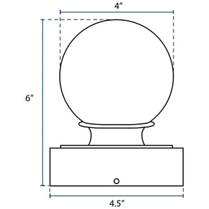 Ball Finial for 4" Square Post - Black