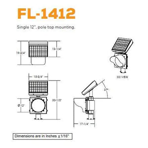 Single, Pole-Top Mounting Flashing Beacon | FL-1412