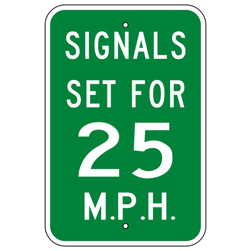 I1-1 Traffic Signal Speed Sign