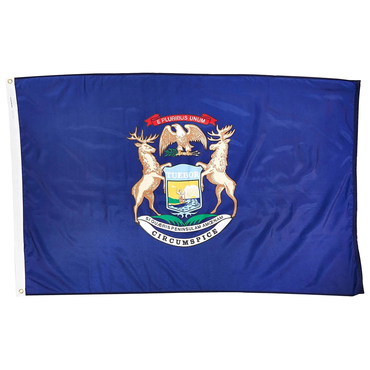 Bandiera Stato Michigan In Nylon – 5x8 Ft – Prodotta Negli USA, Alta Resistenza, Flagsource