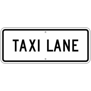 R3-5DP Taxi Lane Sign 30"X12"