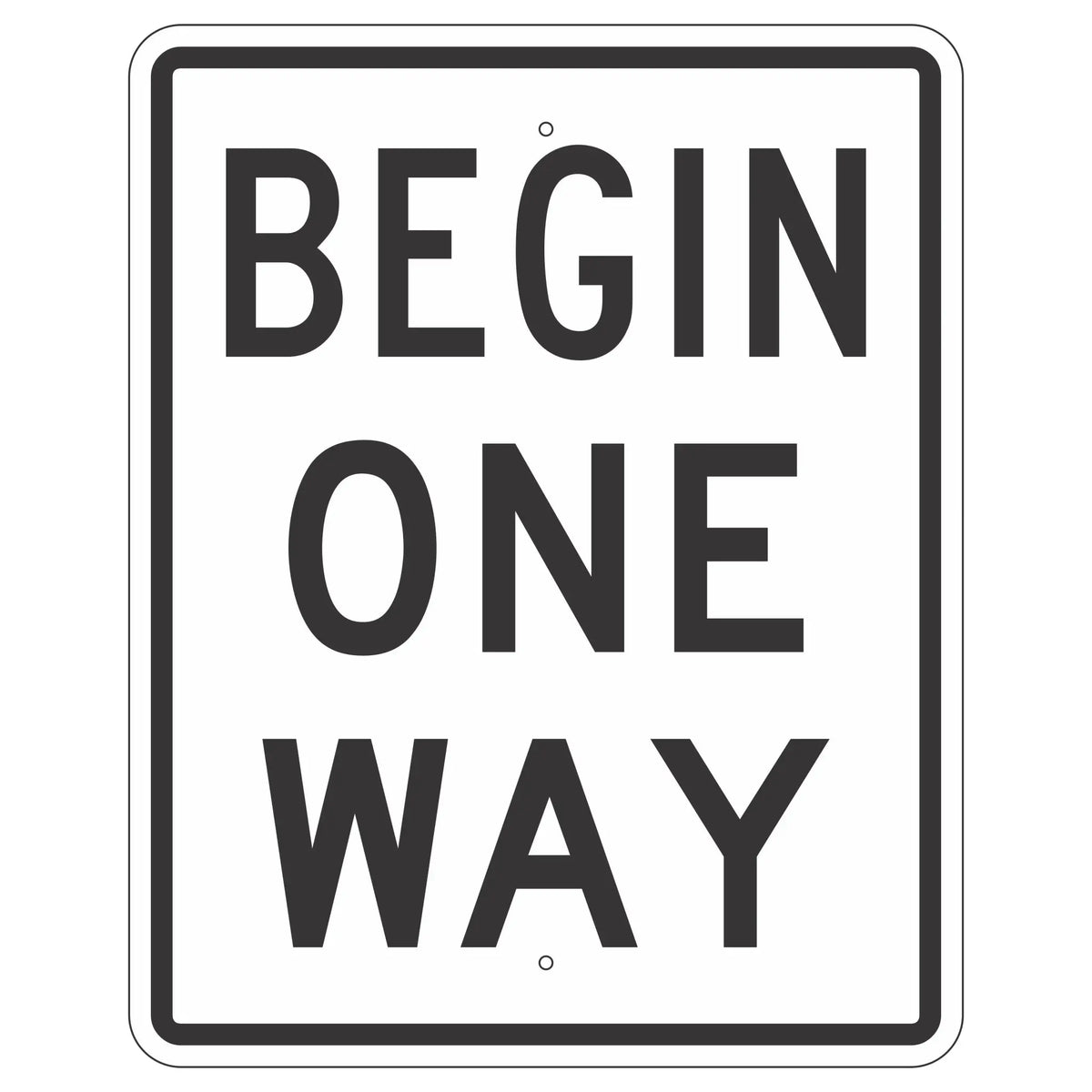 One Way Right Sign