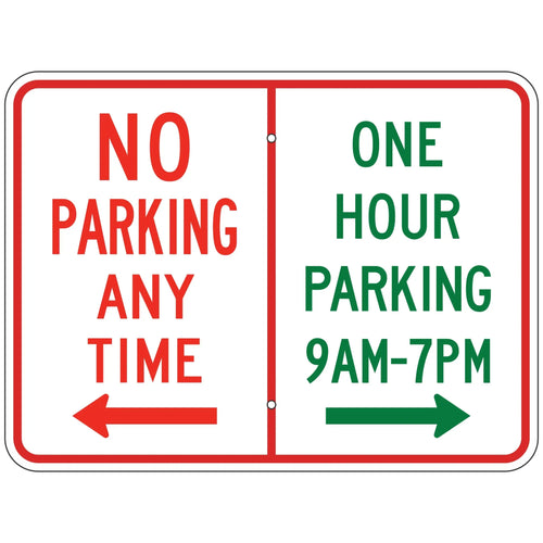 R7200 No Parking Any Time / One Hour Parking 24