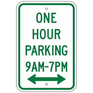 R7-5 Parking Restrictions Sign 12"X18"