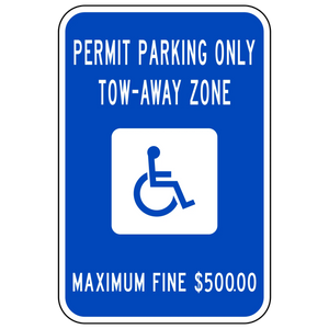 R7-5GA Georgia Handicap Parking Sign 12"x18"