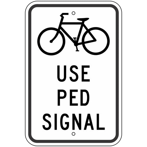 R9-5 Bicycle Use Ped Signal Sign 12