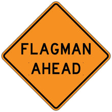 Load image into Gallery viewer, Flagman Ahead - Roll-Up Sign