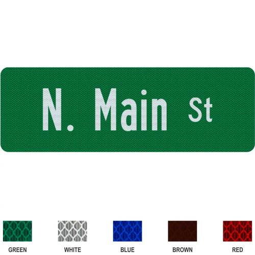 Street Name Sign 8 inch Tall Flat Blade