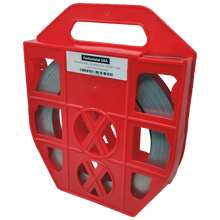 Load image into Gallery viewer, 3/4" Stainless Steel Strapping .030 x 100ft 201 S/S w/ Plastic Tote