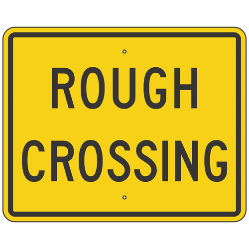W10-15P Rough Crossing Sign 30