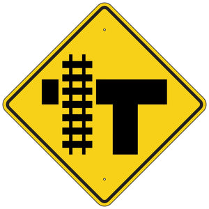 W10-4L Railroad Crossing Advanced Warning Symbol Sign 36"X36"