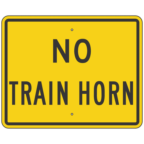 W10-9P No Train Horn Sign