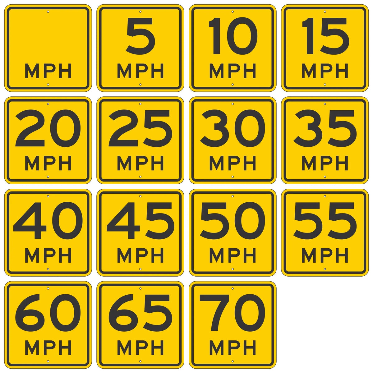 W13-1P Advisory Speed Sign – Evangeline Specialties