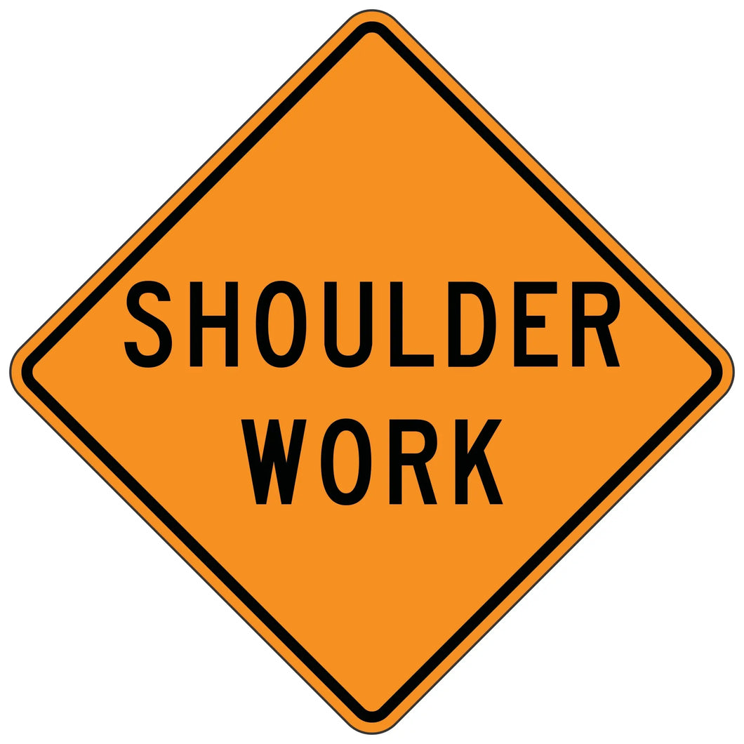 W21-5 Shoulder Work - Roll-Up Sign