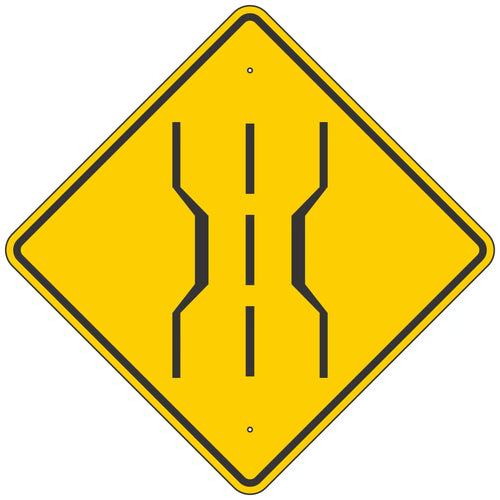 W5-1A Road Narrows Symbol Sign