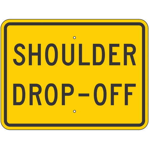 W8-17P Shoulder Drop-Off Sign