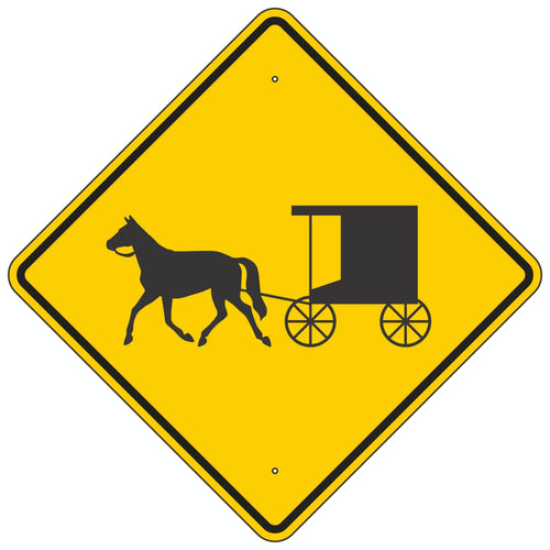 W11-14 Horse & Buggy Traffic Sign