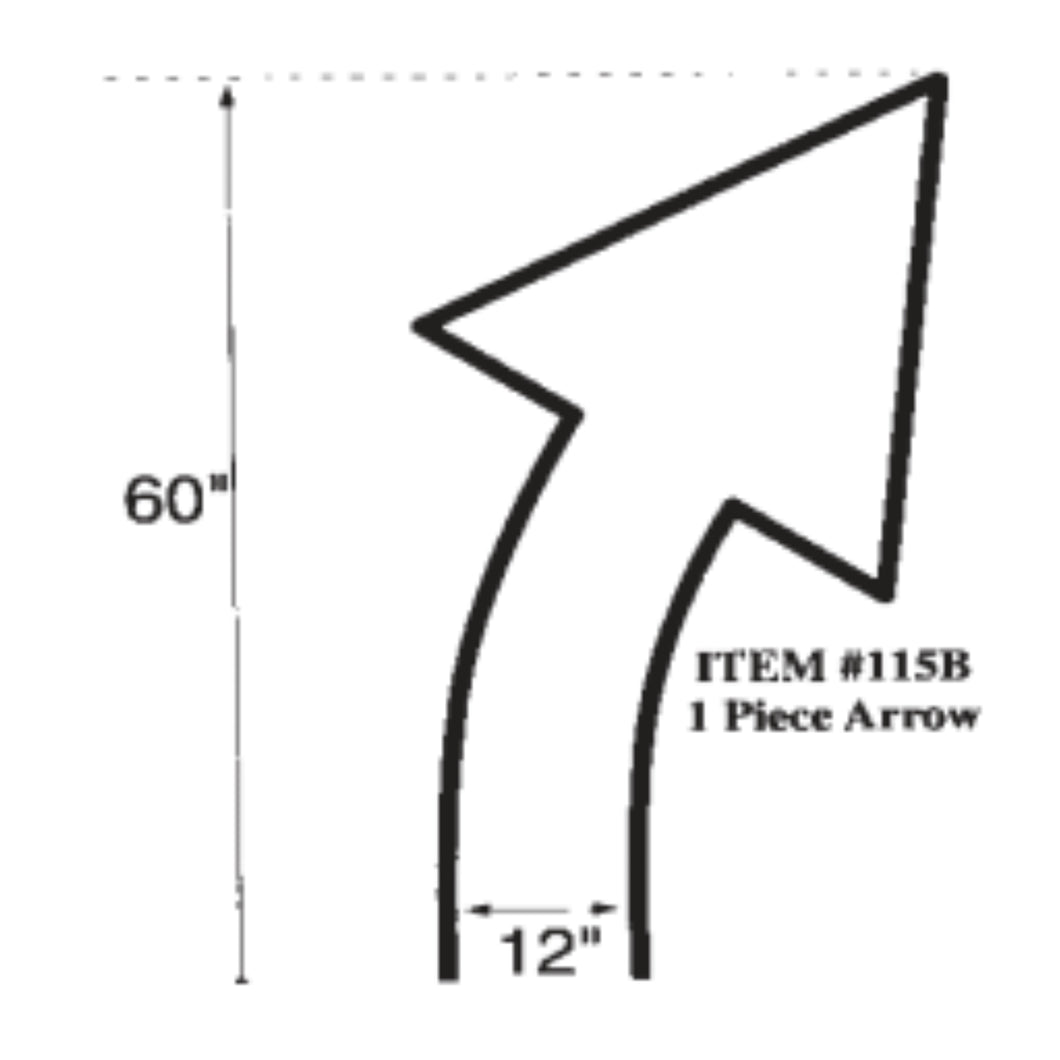 115B-Parking Lot Curved Arrow- 36