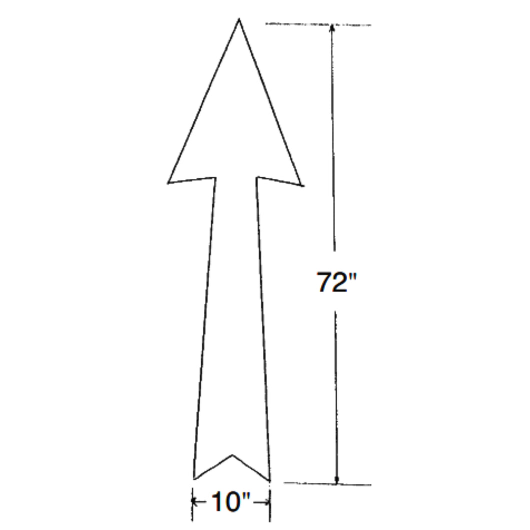 119F- DOT Bike Ln Straight Arrow Stencil- 18