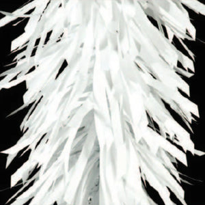 12" Regular V-Cut PVC - White - Unbranched Garland