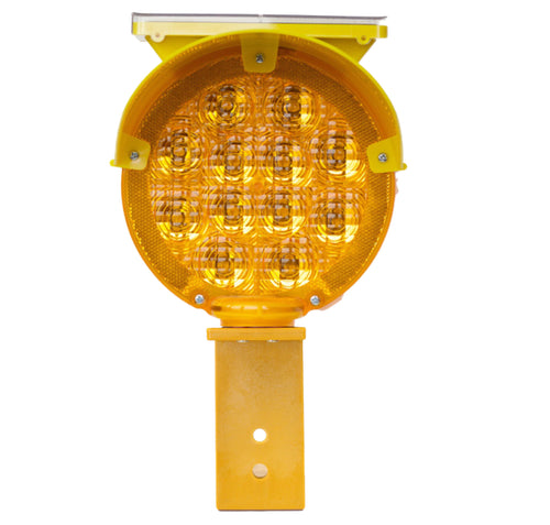 212-3SOLAR - Amber - Type B Solar LED Barricade Light w/ L Bracket