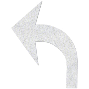 3545-125 Mills Preformed Thermoplastic Symbol - Turn Arrow Standard Left - 8' x 6'1"