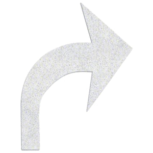 3546-125 Mills Preformed Thermoplastic Symbol - Turn Arrow Standard Right - 8' x 6'1"