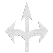 Load image into Gallery viewer, 3555-125 Mills Preformed Thermoplastic Symbol - Combo Arrow (Straight, Left &amp; Right)- 13&#39;2&quot; x 11&#39;2&quot;