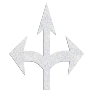 3555-125 Mills Preformed Thermoplastic Symbol - Combo Arrow (Straight, Left & Right)- 13'2" x 11'2"