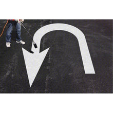 Load image into Gallery viewer, 3869-125 Mills Preformed Thermoplastic Symbol - U-Turn Arrow Left- 10&#39; x 7&#39;6&quot;