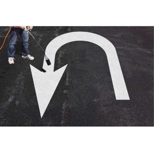 3869-125 Mills Preformed Thermoplastic Symbol - U-Turn Arrow Left- 10' x 7'6