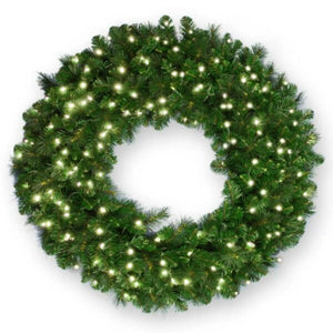 24" Mixed Pine Wreath - Commercial Grade LED | PK-1