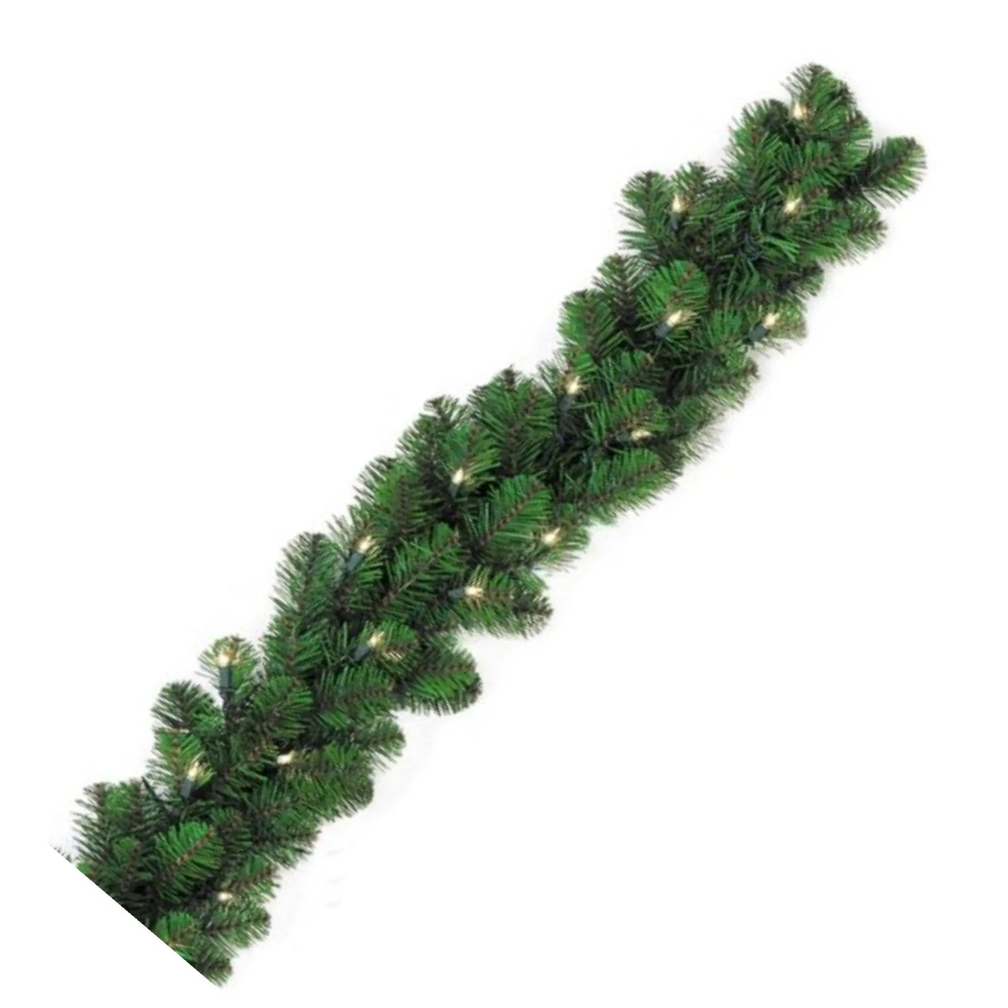 9' x 14 Olympia Pine Prelit Commercial LED Holiday Garland, 100 Warm