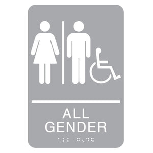 ADA All Gender Restroom Handicap Accessible Sign