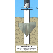 Load image into Gallery viewer, Anchor Plate for 2-3/8 - 3&quot; Round Post