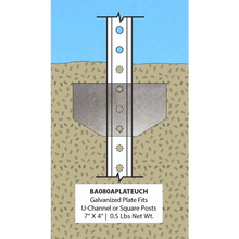 Load image into Gallery viewer, Anchor Plate for U-Channel Post