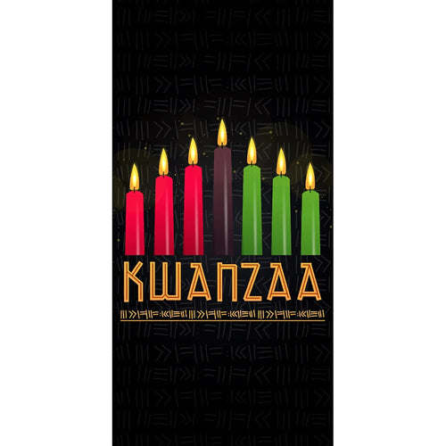 BAN-305- Kwanzaa Holiday Pole Banner