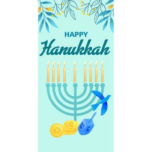 BAN-309- Hanukkah Holiday Pole Banner